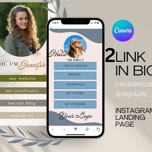 Link in Bio Canva Templates,Digital Downloads, Instagram Landing Page, Linktree ,instant download,Perfect for Real Estate, Bloggers,