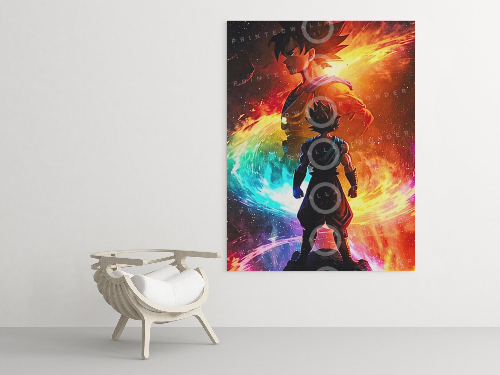 Dragon Ball Z Saiyan Son Goku Poster Canva Aluminum - Etsy