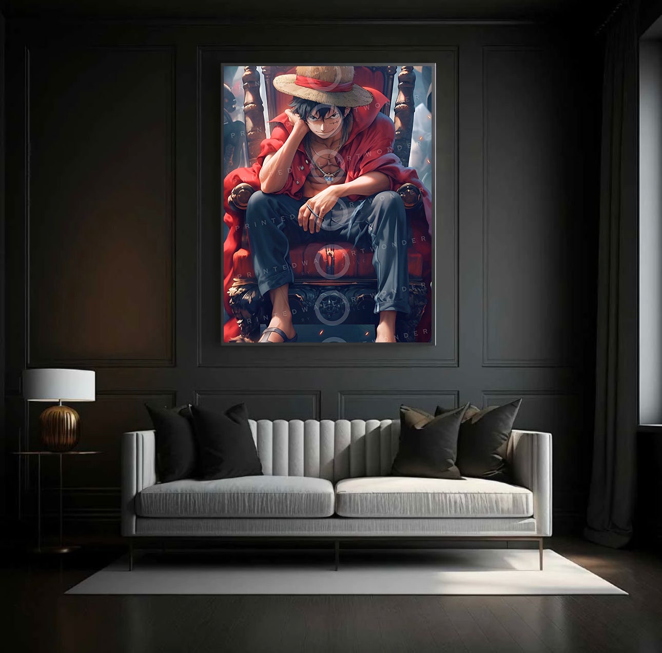 Luffy Monkey D. One Piece, Pirate, Anime, Poster, Canva, Wall Decor, Wall Art, Print Art, Home Decor, Aluminum, High Quality, Gift, Unique