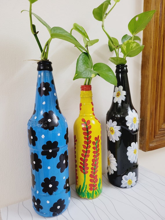 Handmade Bottle Art Wall Hangings Diy Plantershome Decor - Etsy