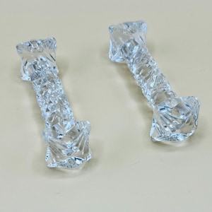 Vintage Hobnail Cut Crystal Knife Rests - Set of 2