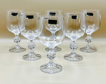 ボヘミアカットクリスタル赤ワイングラス - Etsy 日本