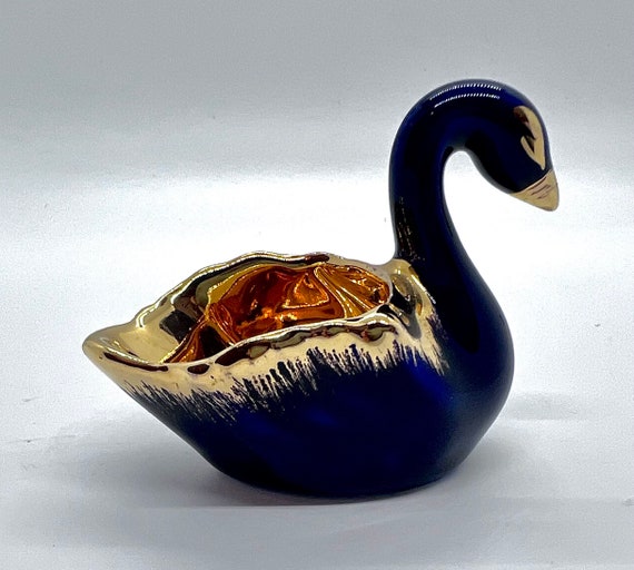 Vintage porcelain Limoges France swan shaped bowl… - image 4