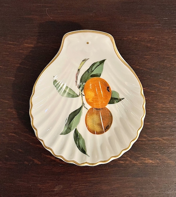 ヴィンテージ ロイヤルウースター シェル皿：イヴシャムプラム