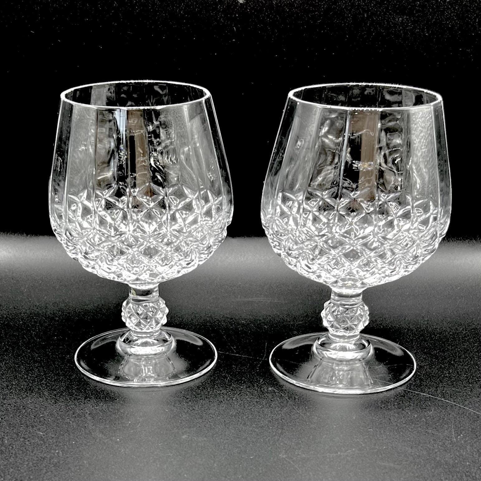 Vintage Cristal D'arques Longchamp Cognac Glasses: French Cut