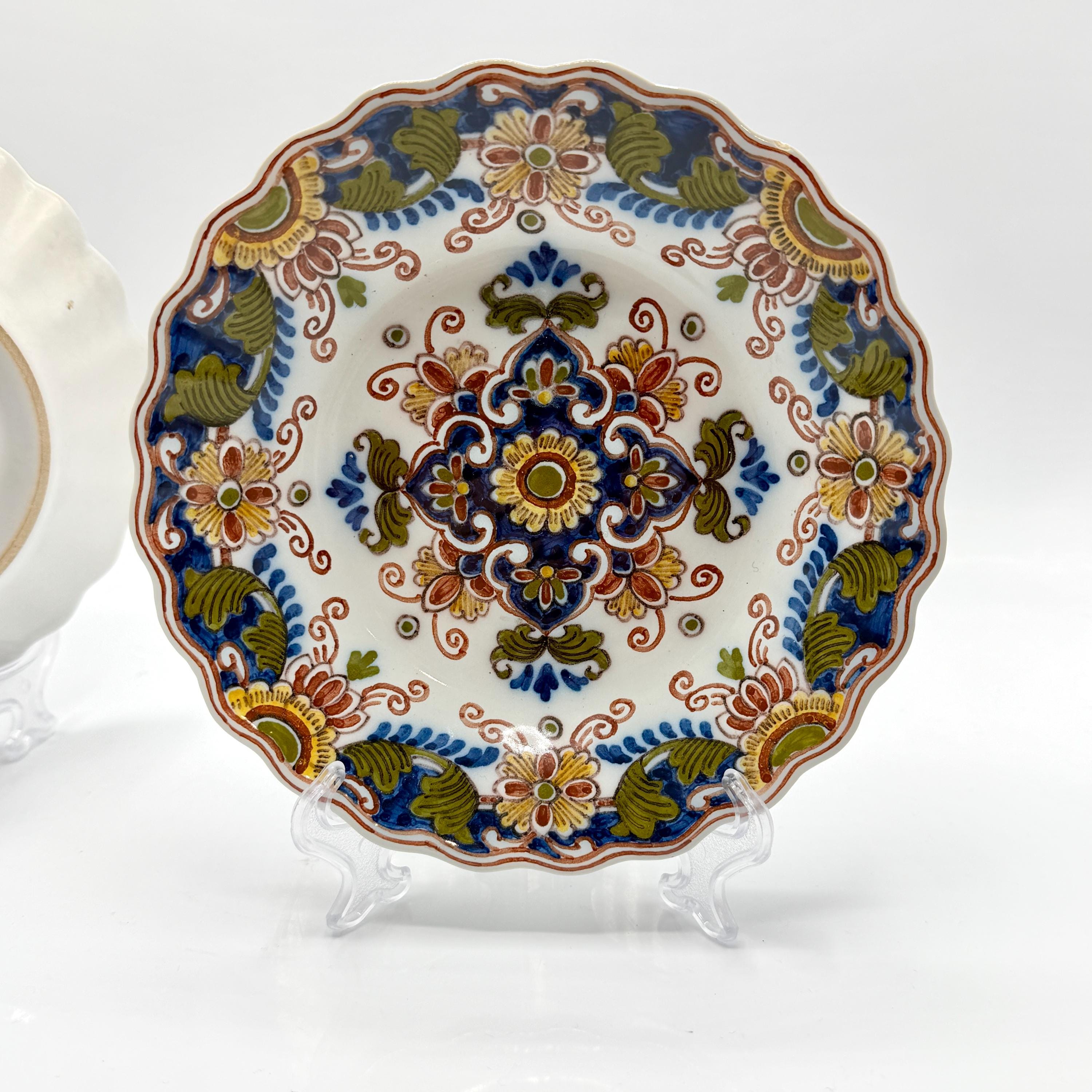 Royal Tichelaar Makkum Delftware Plates, Hand Painted Dutch