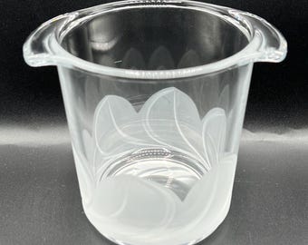 Enfriador de vino vintage Crystal D’Arques: Cubitera francesa de cristal esmerilado, Nochevieja
