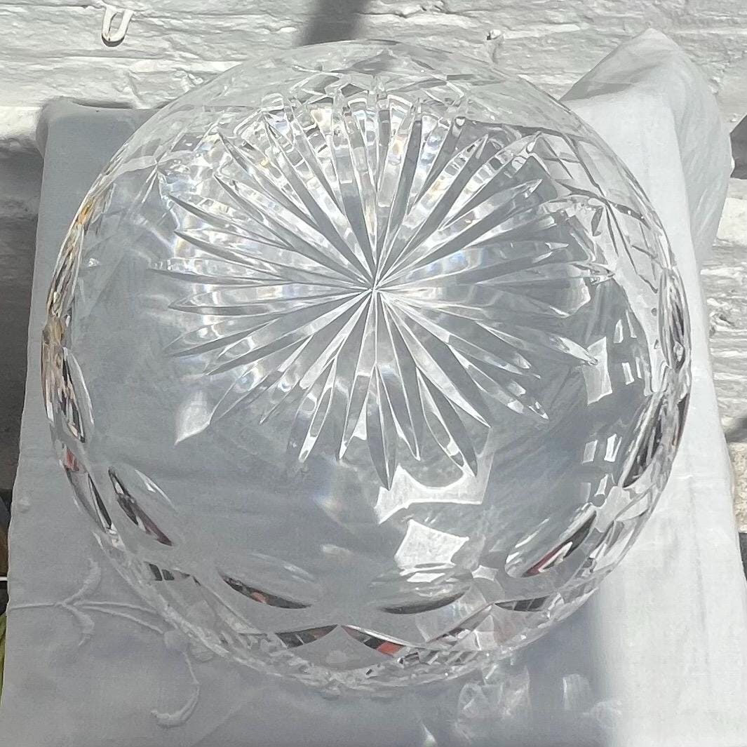 ヴィンテージ リードクリスタル フルーツボウル、ダイヤモンド