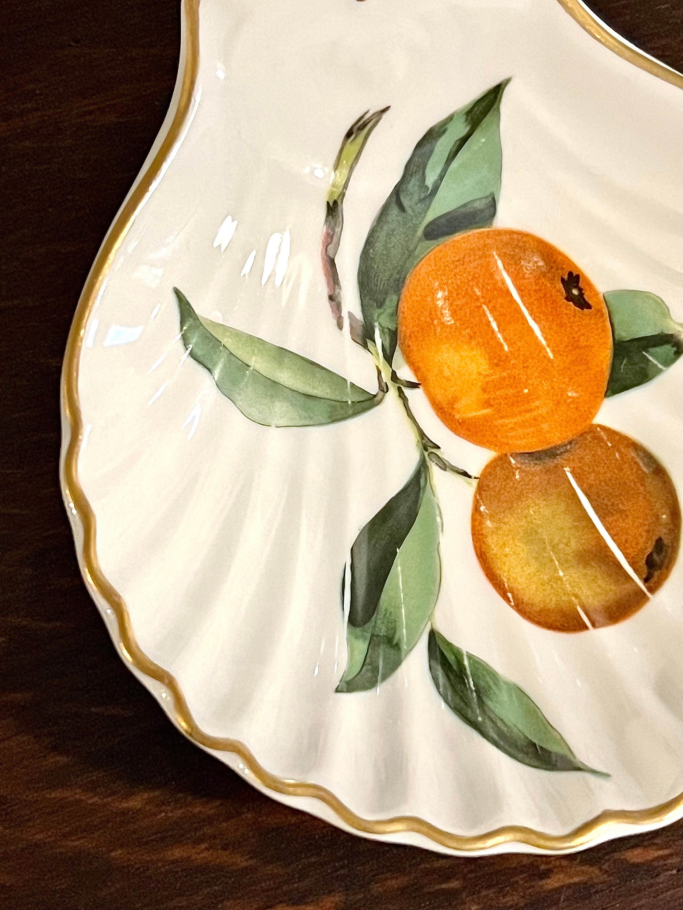 ヴィンテージ ロイヤルウースター シェル皿：イヴシャムプラム