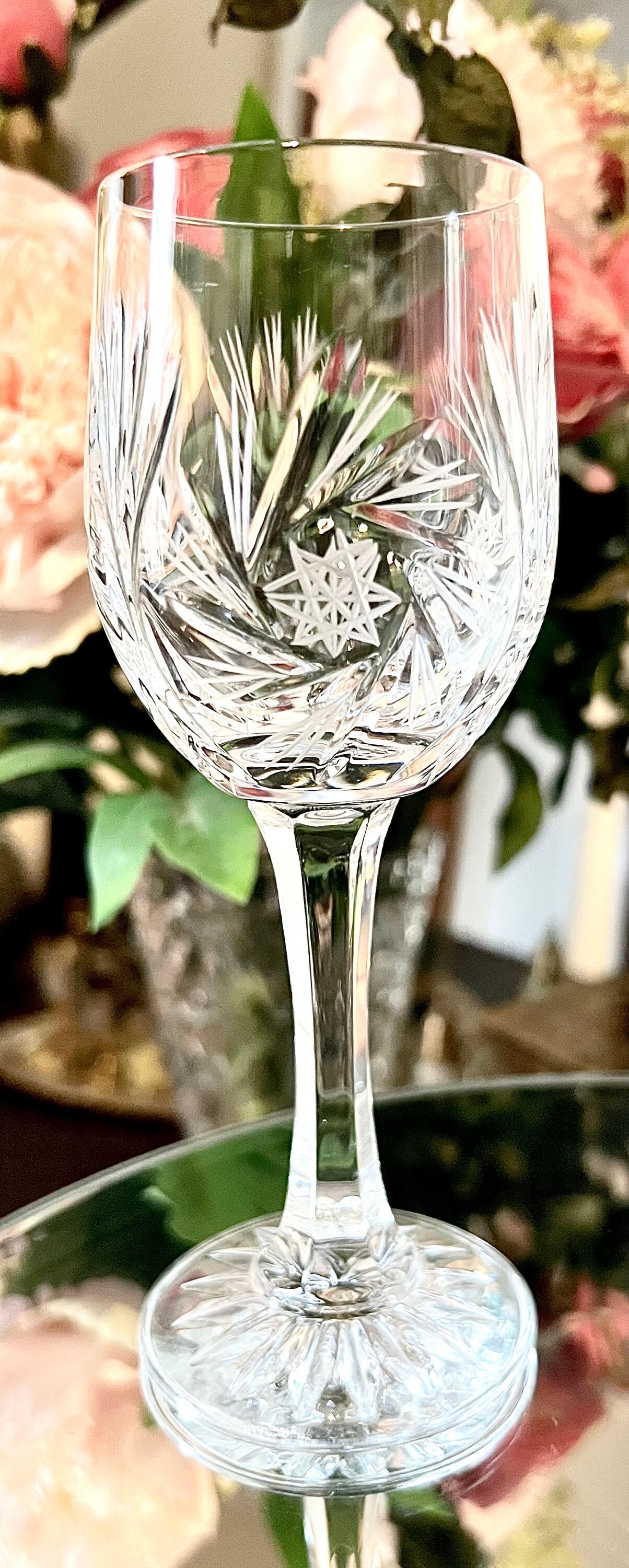 BOHEMIA CRYSTAL GLASSES Vintage Large Port or Smaller Wineglass