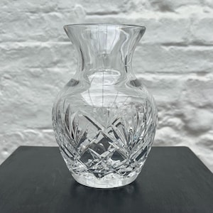 Vintage Cut Crystal Vase, Crysta, Lead Crystal Glass Vase, pineapple cut, classic Style Home Decor