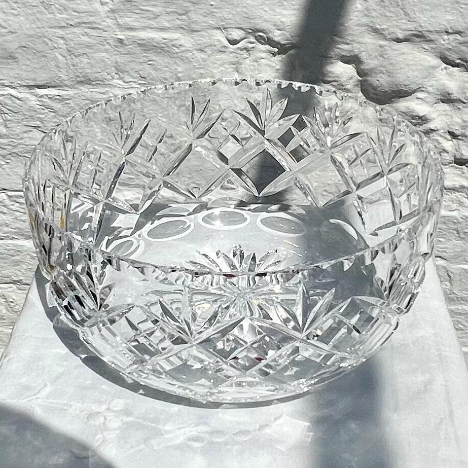 ヴィンテージ リードクリスタル フルーツボウル、ダイヤモンド