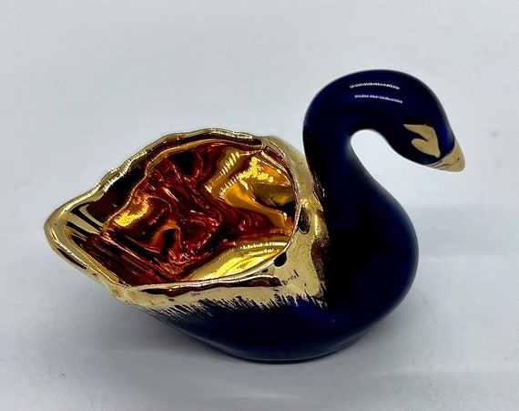 Vintage porcelain Limoges France swan shaped bowl… - image 5