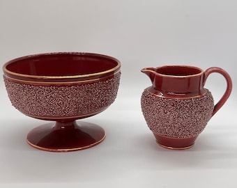 Vintage Ceramic Milk Jug and Sugar Bowl Set
