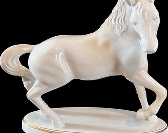 Vintage Echt Altmann “A269” Porcelain Double Horses Statue