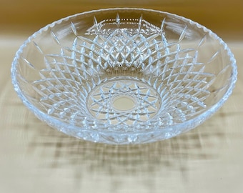 Stuart Crystal Shaftesbury Bowl: Large Vintage England Centerpiece