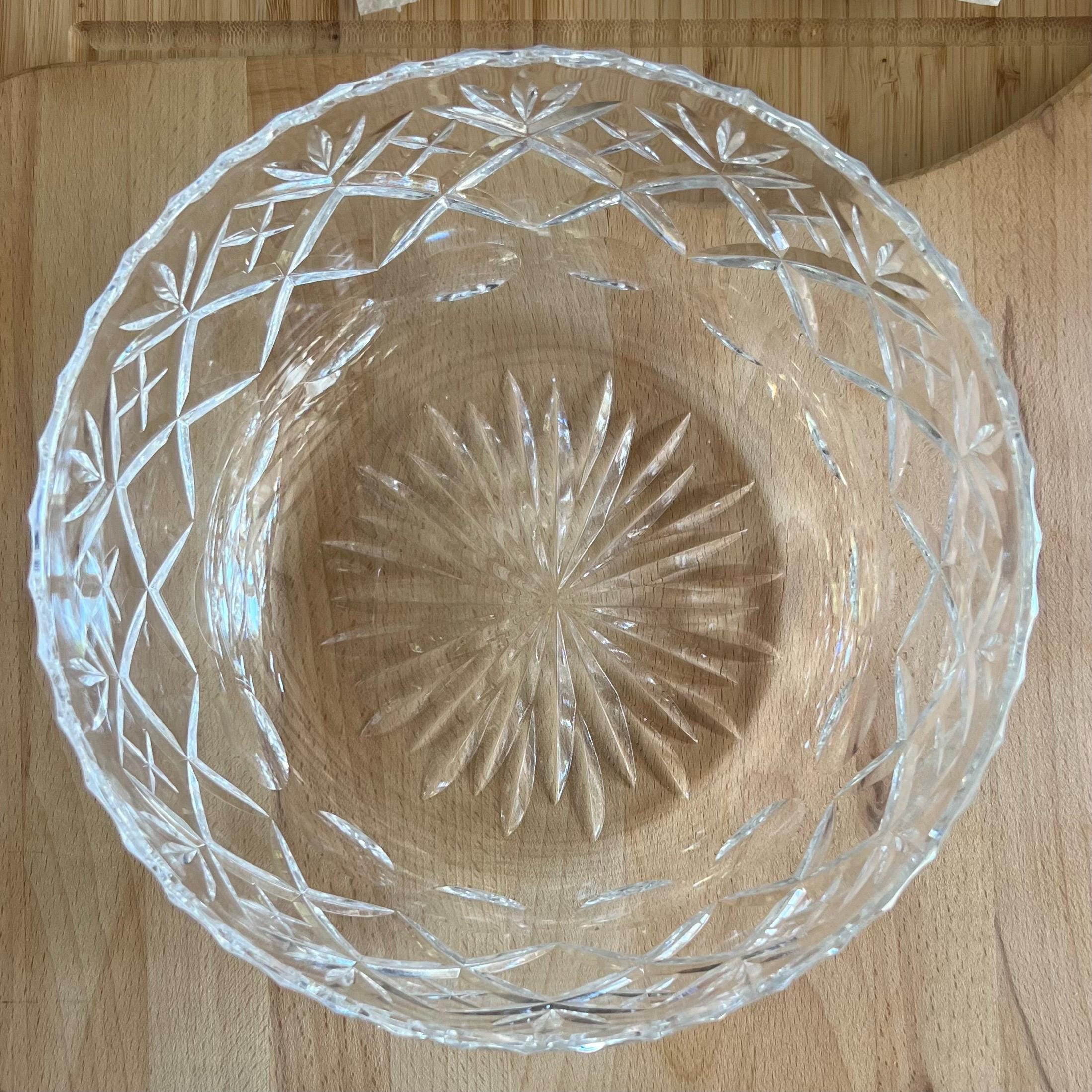 ヴィンテージ リードクリスタル フルーツボウル、ダイヤモンド