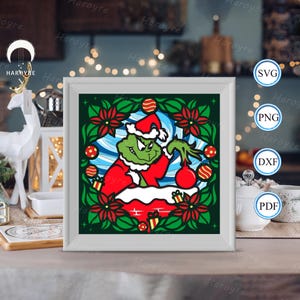 Boîte de Noël 3D, pour Silhouette, fichiers pour cricut, papier cartonné Svg, papier découpé modèle 4