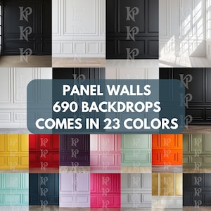 23 Colors Panel Wall Backdrop, Maternity Digital Backdrops, Studio Overlays, Room Background, Fine Art Textures, Virtual Background