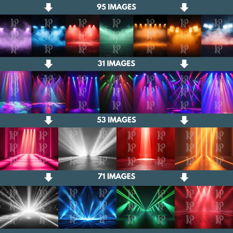 2600 Lights Background Overlays Mega Bundle, Stadium Spotlight Rays ...