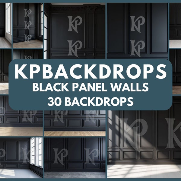 Black Panel Wall Backdrop, Maternity Digital Backdrops, Studio Backdrop Overlays, Room Background, Fine Art Textures, Photoshop W3