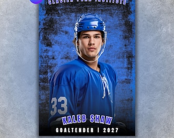 Hockey Poster Template, Editable in Canva, Senior Banner, Custom Banner, Player Card, Memory Mate, Digital Hockey Poster