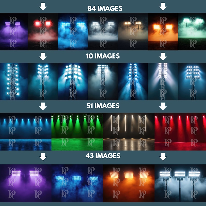 2600 Lights Background Overlays Mega Bundle, Stadium Spotlight Rays ...