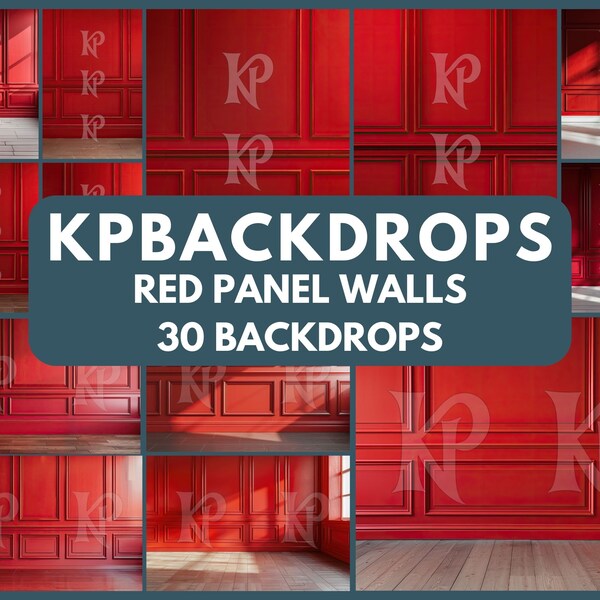 Red Panel Wall Backdrop, Maternity Digital Backdrops, Studio Backdrop Overlays, Room Background, Fine Art Textures, Photoshop W3