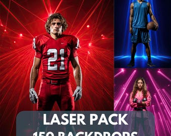 150 Laser Sport Backdrop Overlays Pack