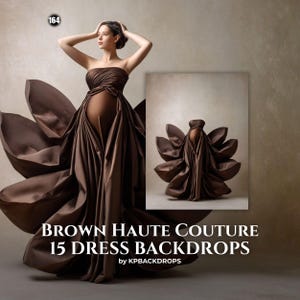 Tła ciążowe w stylu Haute Couture: Brązowe tło w stylu High Fashion