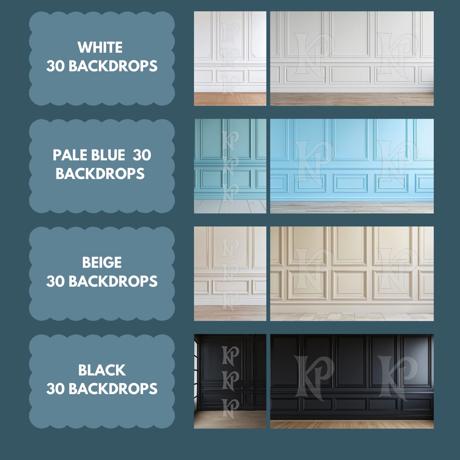 Panel Back Backdrop 23 Colors Panel Wall Backdrop, Maternity Digital Backdrops, Studio ...