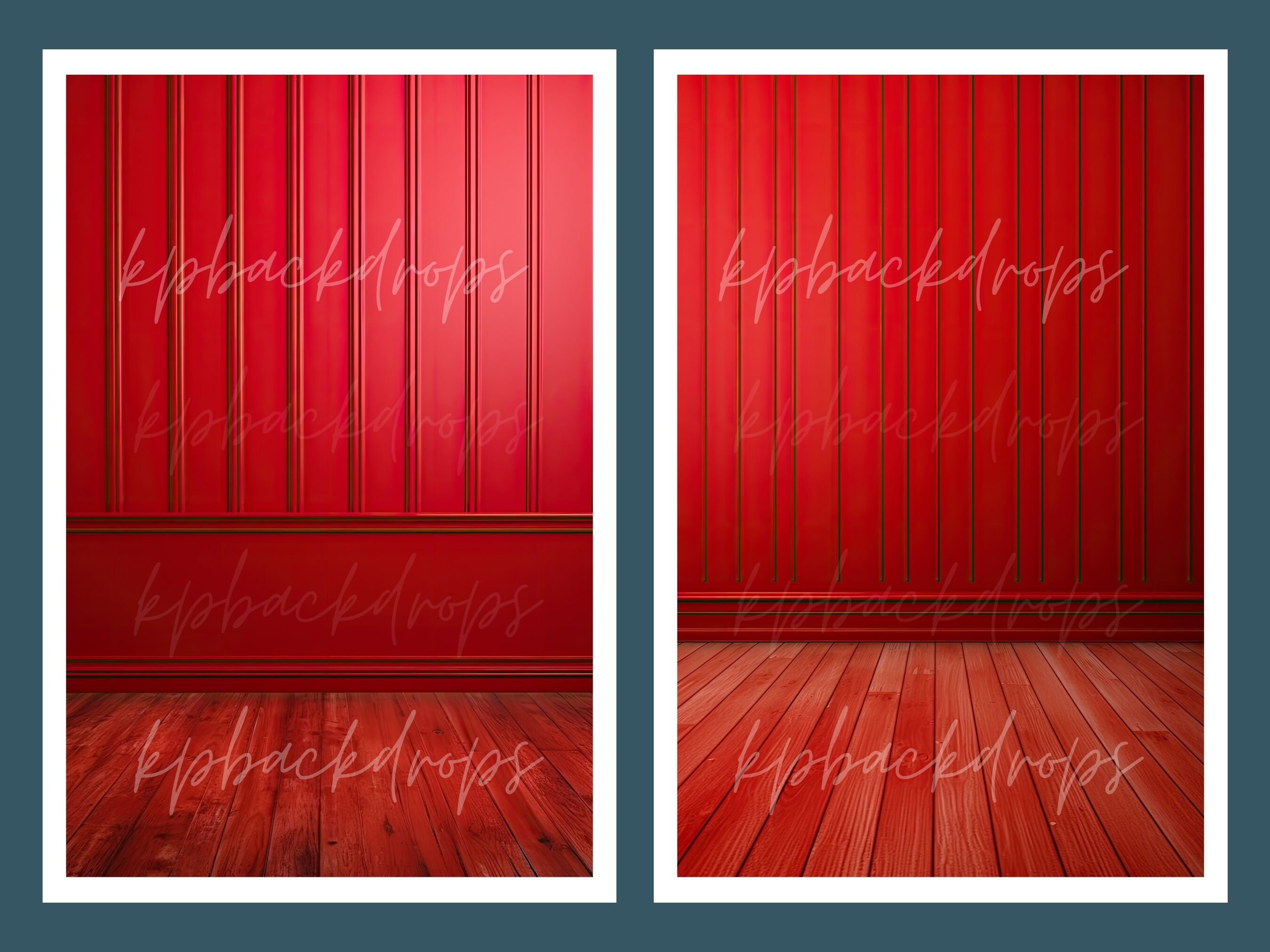 Red Panel Wall Backdrop, Maternity Digital Backdrops, Studio Backdrop