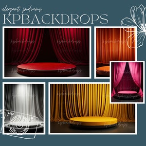 Multicolor Elegant Podium Digital Backdrops, Maternity Backdrop Overlay, Studio Backdrop Overlay, Photography Overlay, Fine Art Textures
