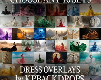 Personalised Bundle - 10 Sets of your Choice,  Maternity Photo Art, Family Digital Backdrops, Digital Dress