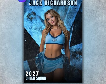Cheer & Dance Poster Template, Editable in Canva, Senior Banner, Dance Team, Memory Mate, Sports Photography Digital Background