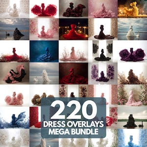 Maternity Dress Overlays Mega Bundle, Digital Dress Overlays, Maternity Gown Backdrop,