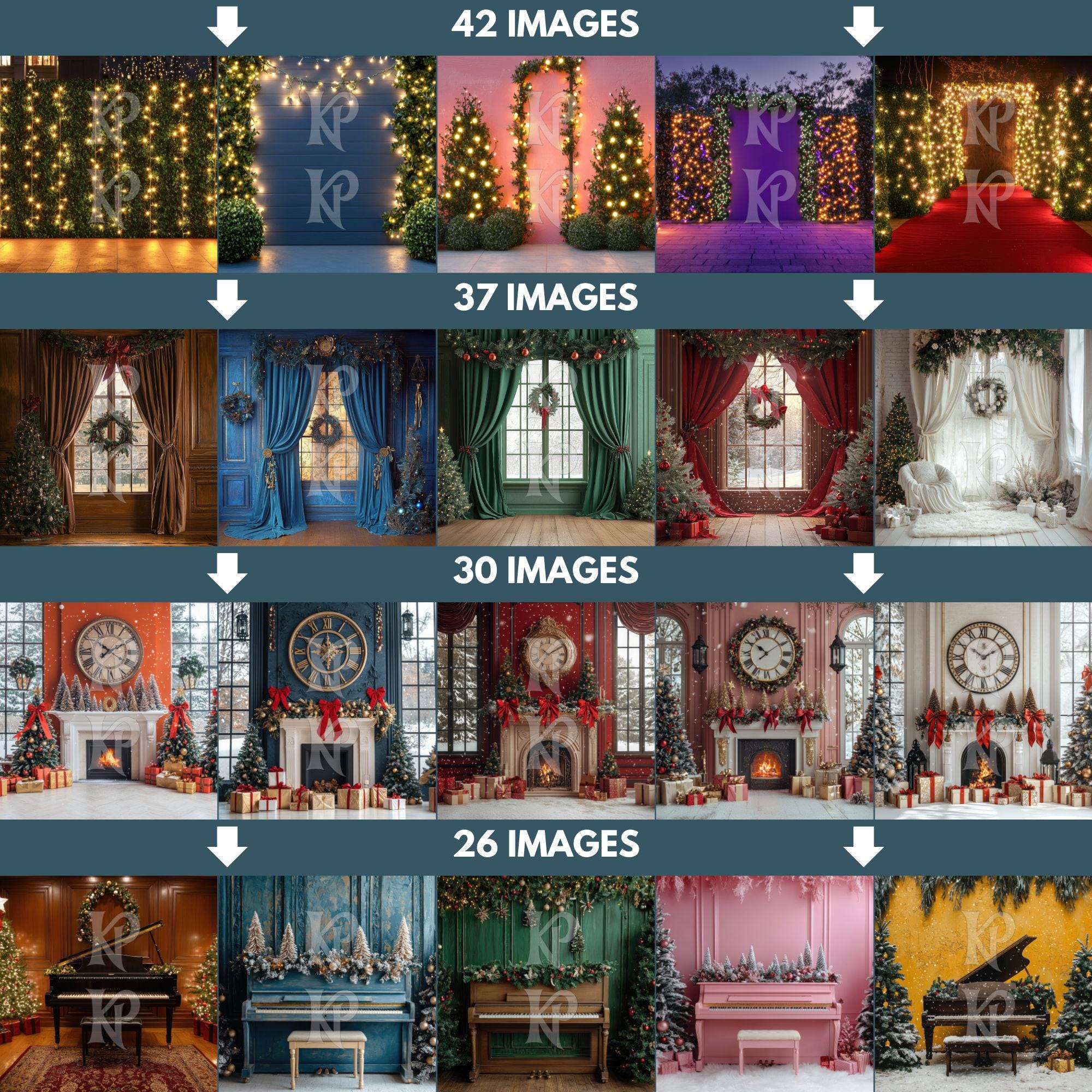 2400+ Christmas Backdrops Mega Bundle, Cozy Winter Background Overlays ...