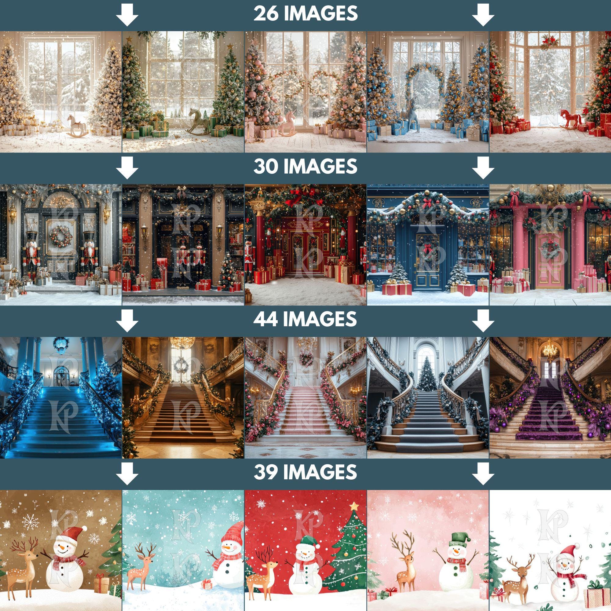 2400+ Christmas Backdrops Mega Bundle, Cozy Winter Background Overlays ...