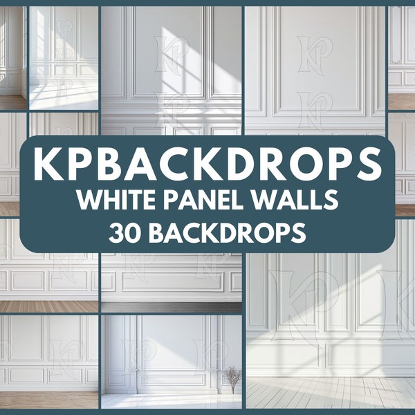 White Panel Wall Backdrop, Maternity Digital Backdrops, Studio Backdrop Overlays, Room Background, Fine Art Textures, Photoshop W3