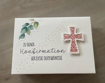 Geschenk zur Konfirmation| Schachtel|Box| Geldgeschenk | Junge|Mädchen|personalisiert