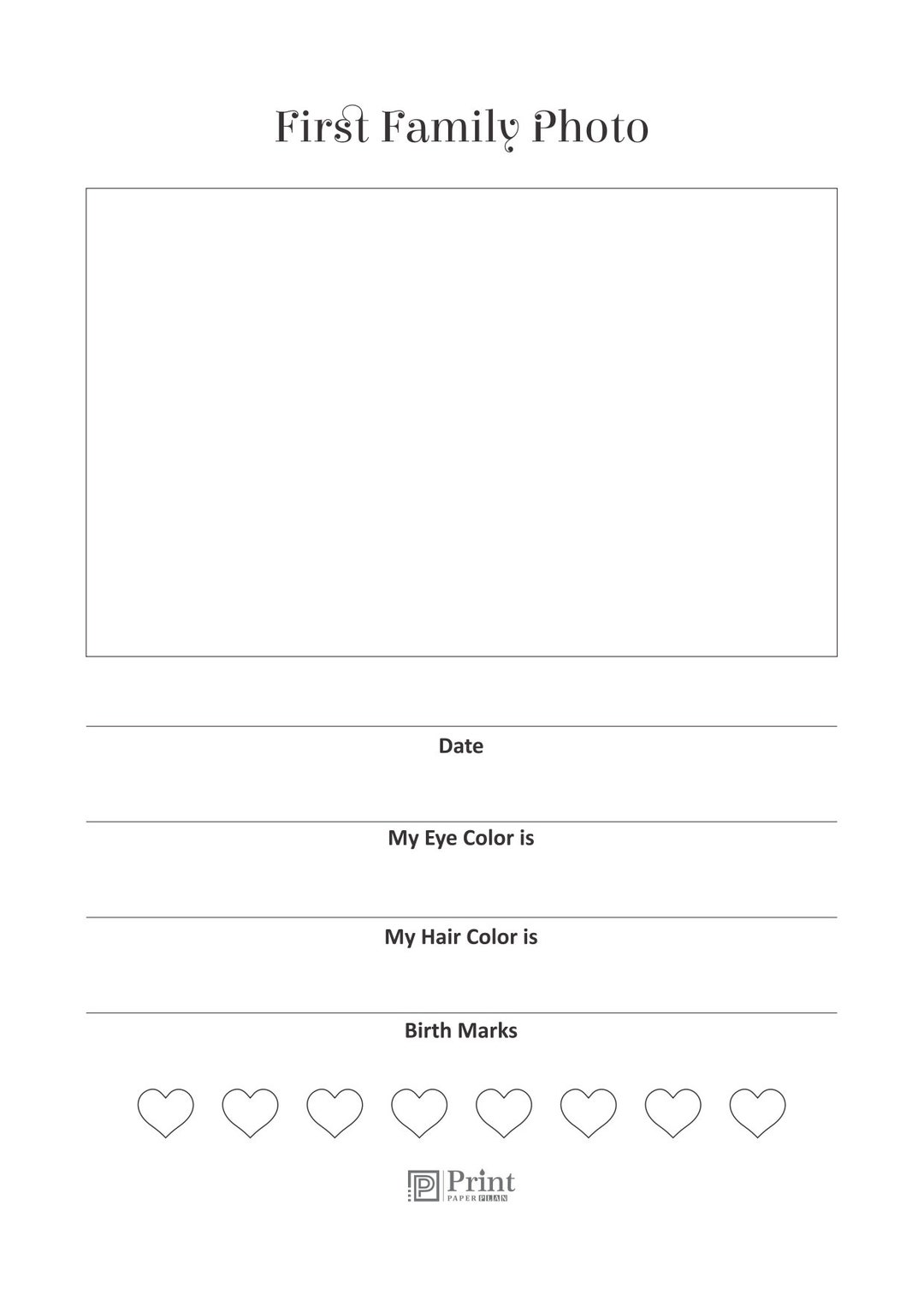 Baby Book, Printable Baby Book Pages, Baby Memory Book, Baby Milestone ...