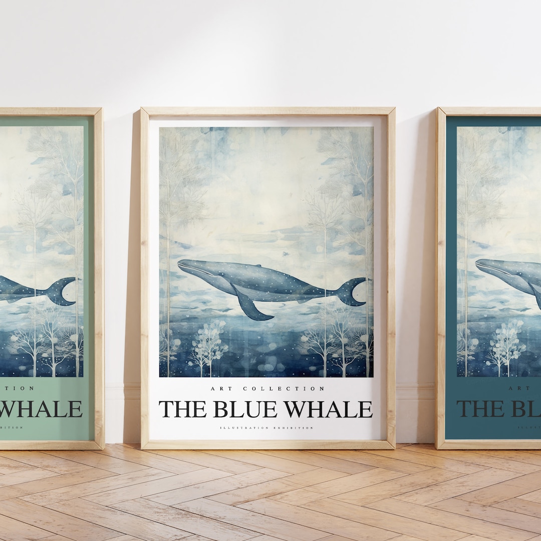 The Blue Whale Print - the Blue Whale Poster - Antartica Art - Sea Lift ...