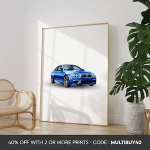 Any colour - BMW M3 poster - BMW M3 print - BMW M3 art - Any Size