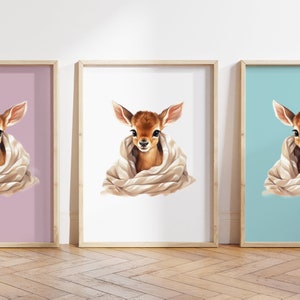 Cualquier color - Impresión de antílope bebé - Cartel de antílope bebé - Impresión de animales bebé - Cartel de animales bebé - Arte infantil - Arte animal - Cualquier tamaño
