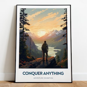 Any colour - Trekking Print - Trekking Adventure poster - Travel Poster - Personalisation - Adventure Gallery Art - Any Size