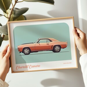 Chevrolet Camaro landscape print, Chevrolet poster, Chevrolet wall art, Chevrolet painting,Chevrolet print in multiple sizes, Gift