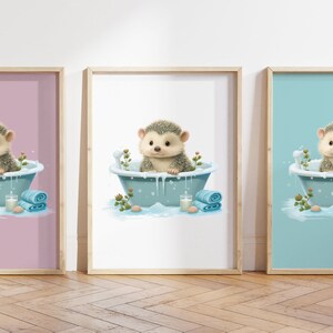 Cualquier color, Impresión de erizo bebé, Póster de erizo bebé, Impresión de animal bebé, Póster de animal bebé, Arte de guardería, Arte animal, Cualquier tamaño
