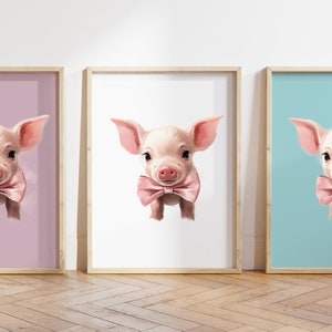 Cualquier color - Impresión de lechón bebé - Cartel de lechón bebé - Impresión de animales bebé - Cartel de animales bebé - Arte infantil - Arte animal - Cualquier tamaño