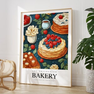 Cualquier color, Impresión de panadería, Póster de panadería, Arte de panadería, Impresión de cocina, Arte de cafetería, Cualquier tamaño