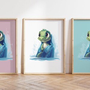 Cualquier color, Impresión de dinosaurio bebé, Póster de dinosaurio bebé, Impresión de animal bebé, Póster de animal bebé, Arte de guardería, Arte animal, Cualquier tamaño